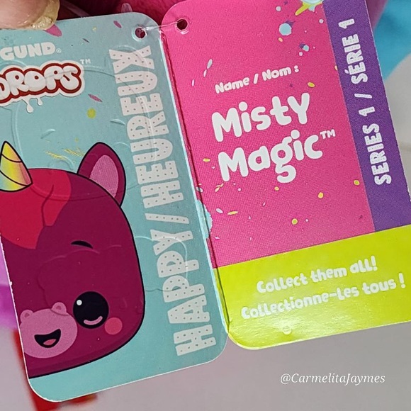 GUND 🦄 Drops Pink Unicorn Misty Magic Expressive Plush NWT - Picture 8 of 8